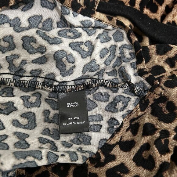 Torrid Leopard Print Button Front Sharkbite Asymmetric Hem Midi Dress Sz 2 (2X) - Picture 10 of 15